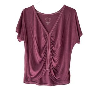 AE Cropped Tight Tee M Plum/Purple